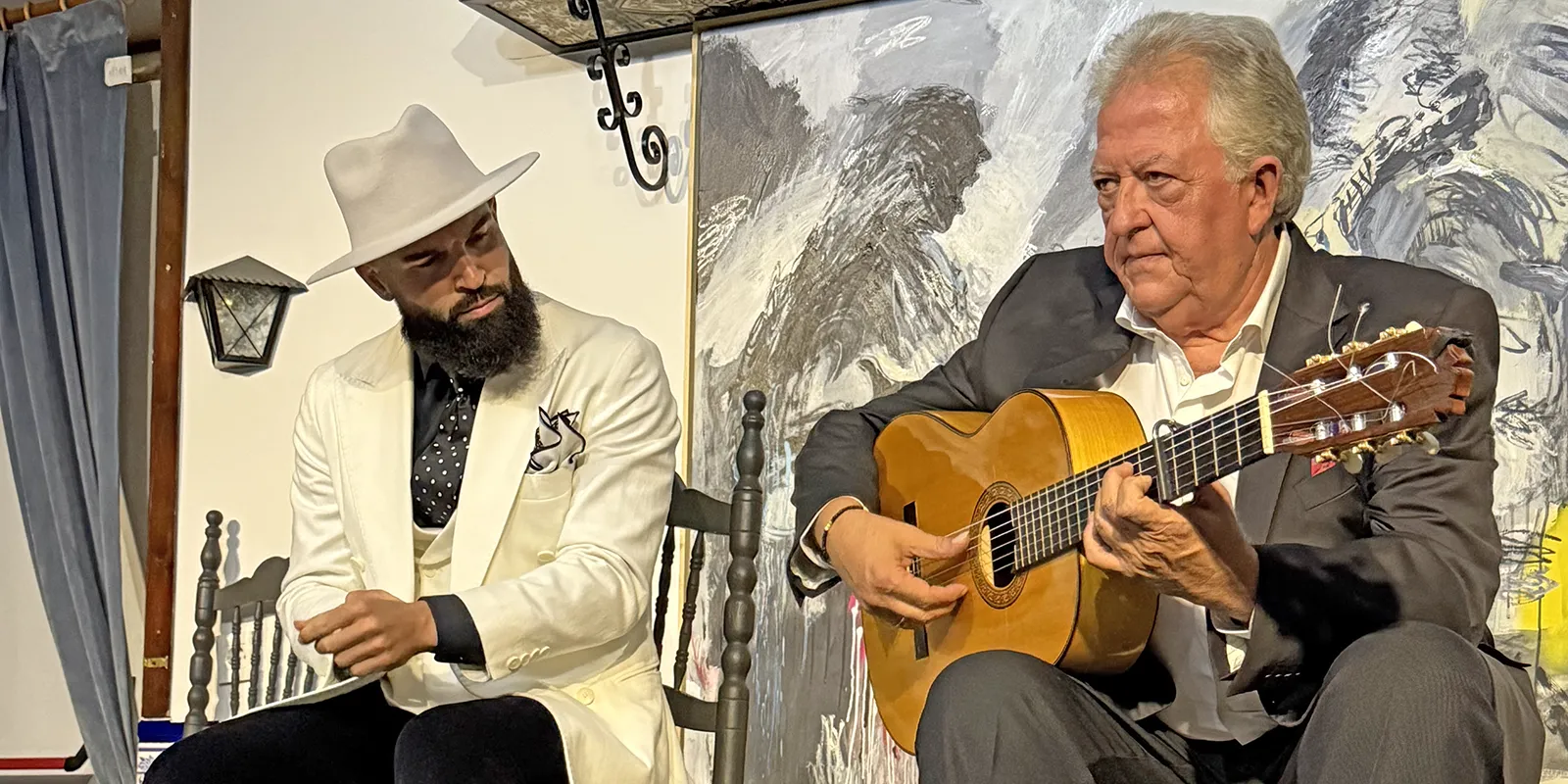 Antonio López y Eduardo Rebollar, en la Peña Torres Macarena, Sevilla. Foto: Carmen Arjona
