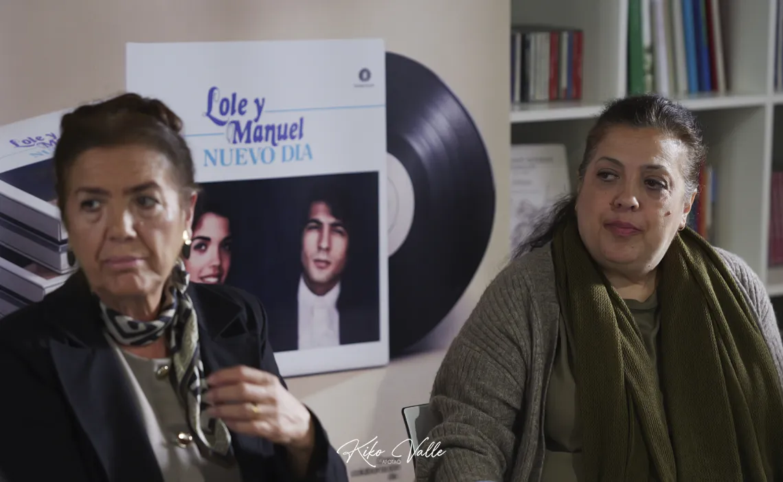 Lole Montoya y Angelita Montoya. Mesa redonda Cincuenta aniversario de 'Nuevo día'. Instituto Andaluz del Flamenco, Sevilla. 5 nov 2025. Foto: Kiko Valle