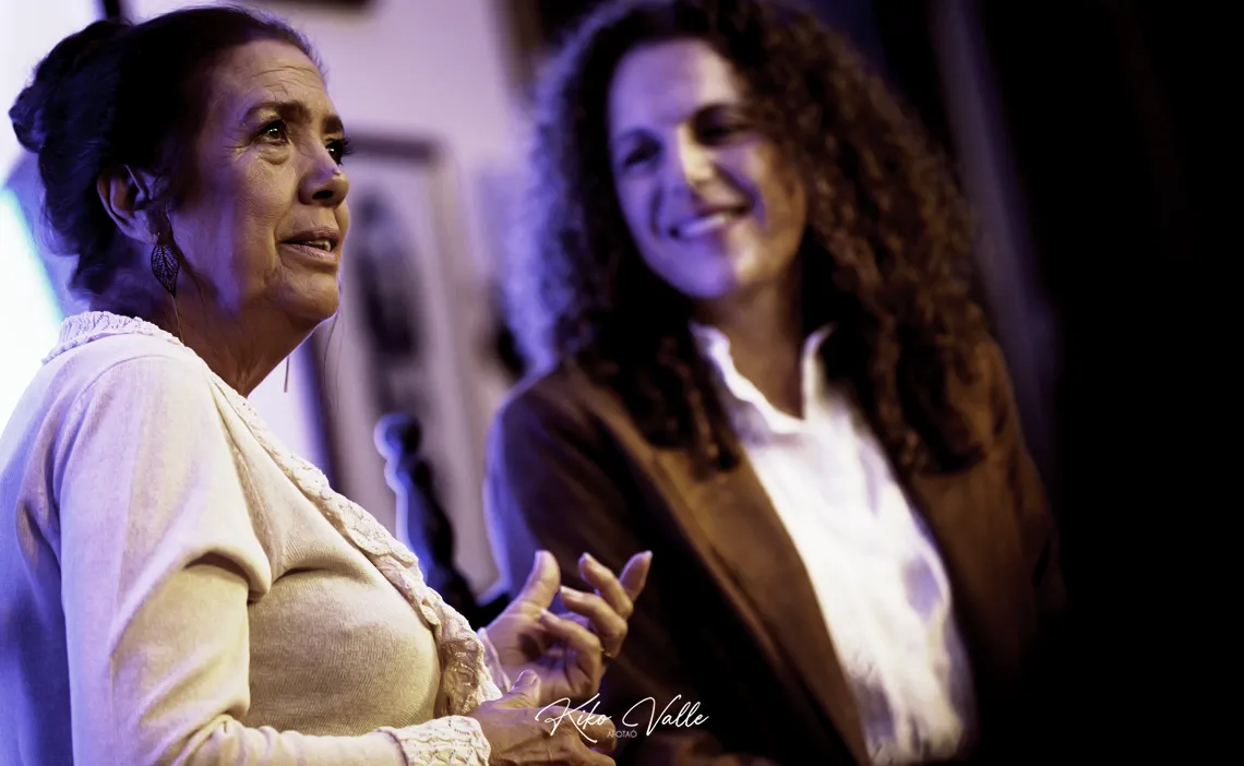 Lole Montoya y Ángeles Cruzado. 50º aniversario de 'Nuevo día'. Peña Flamenca Torres Macarena, Sevilla. 6 nov 2025. Foto: Kiko Valle