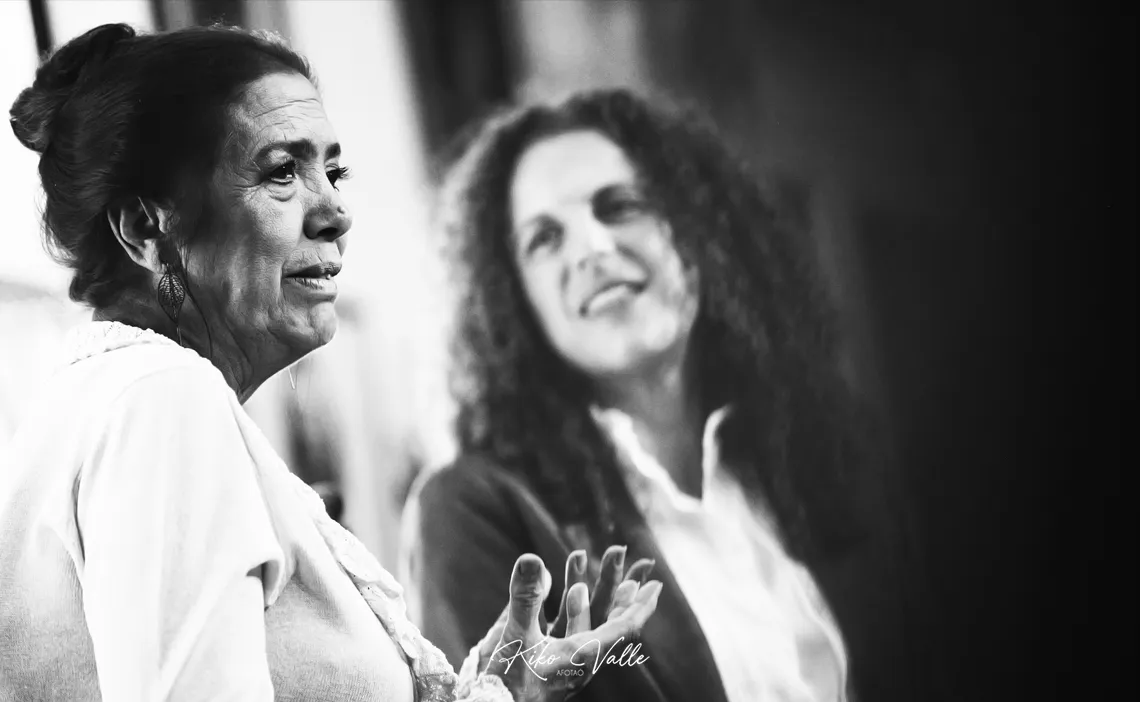 Lole Montoya y Ángeles Cruzado. 50º aniversario de 'Nuevo día'. Peña Flamenca Torres Macarena, Sevilla. 6 nov 2025. Foto: Kiko Valle