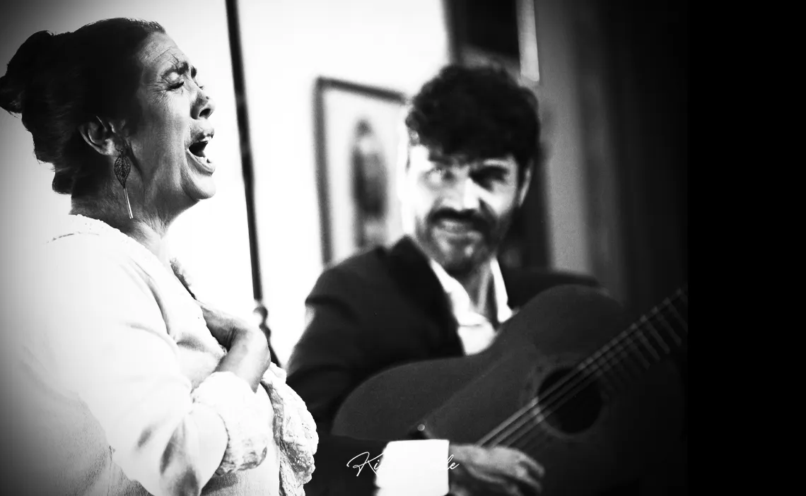 Lole Montoya y Joselito Acedo. 50º aniversario de 'Nuevo día'. Peña Flamenca Torres Macarena, Sevilla. 6 nov 2025. Foto: Kiko Valle