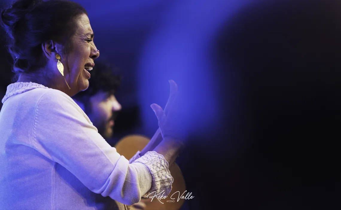 Lole Montoya y Joselito Acedo. 50º aniversario de 'Nuevo día'. Peña Flamenca Torres Macarena, Sevilla. 6 nov 2025. Foto: Kiko Valle