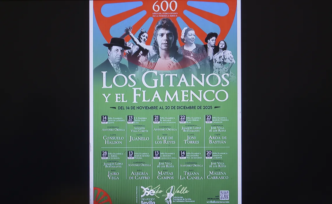Presentación del ciclo 'Los gitanos y el flamenco', de la Federación Provincial de Entidades Flamencas. Casa de la Provincia, Sevilla. 13 nov 2025. Foto: Kiko Valle