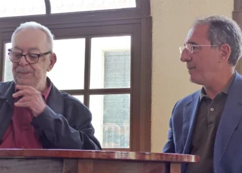 Luis Soler y Manuel Martín Martín, en Mairena del Alcor, mayo 2017. Foto: Carmelo Camino - Archivo MMM