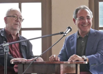 Luis Soler y Manuel Martín Martín, en Mairena del Alcor, mayo 2017. Foto: Carmelo Camino - Archivo MMM