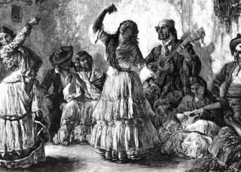Antigua estampa flamenca.