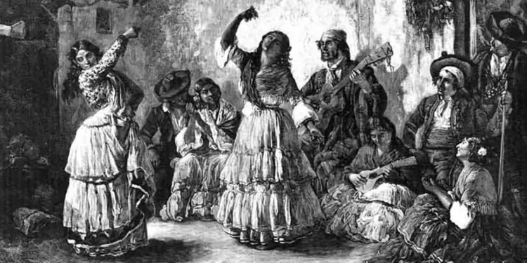 Antigua estampa flamenca.