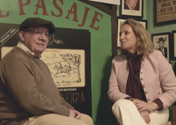 Jesús López y María Isabel Rodríguez Palop, en el Tabanco El Pasaje. Marzo 2026.