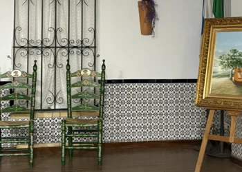 Escenario de la Peña Cultural Flamenca El Higueral, Huelva. Foto: Jesús Naranjo
