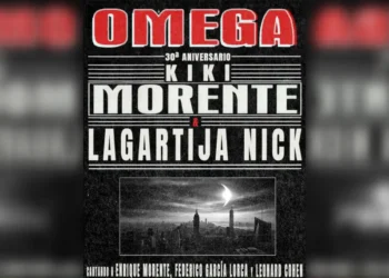 Book cover for Omega: 30th anniversary edition featuring Kiki Morente and Lagartija Nick.