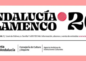 Poster for Andalucía Flamenco 26 event with Junta de Andalucía logo and partner text/branding at the bottom.