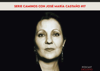Cartel promocional: Carmen Linares, Antología de la Mujer en el Cante (II); ExpoFlamenco y serie Caminos con José María Castaño #17, con retrato de la artista en primer plano.