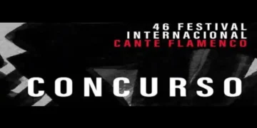 Poster announcing the 46th International Cante Flamenco Festival — Concurso (flamenco singing competition).